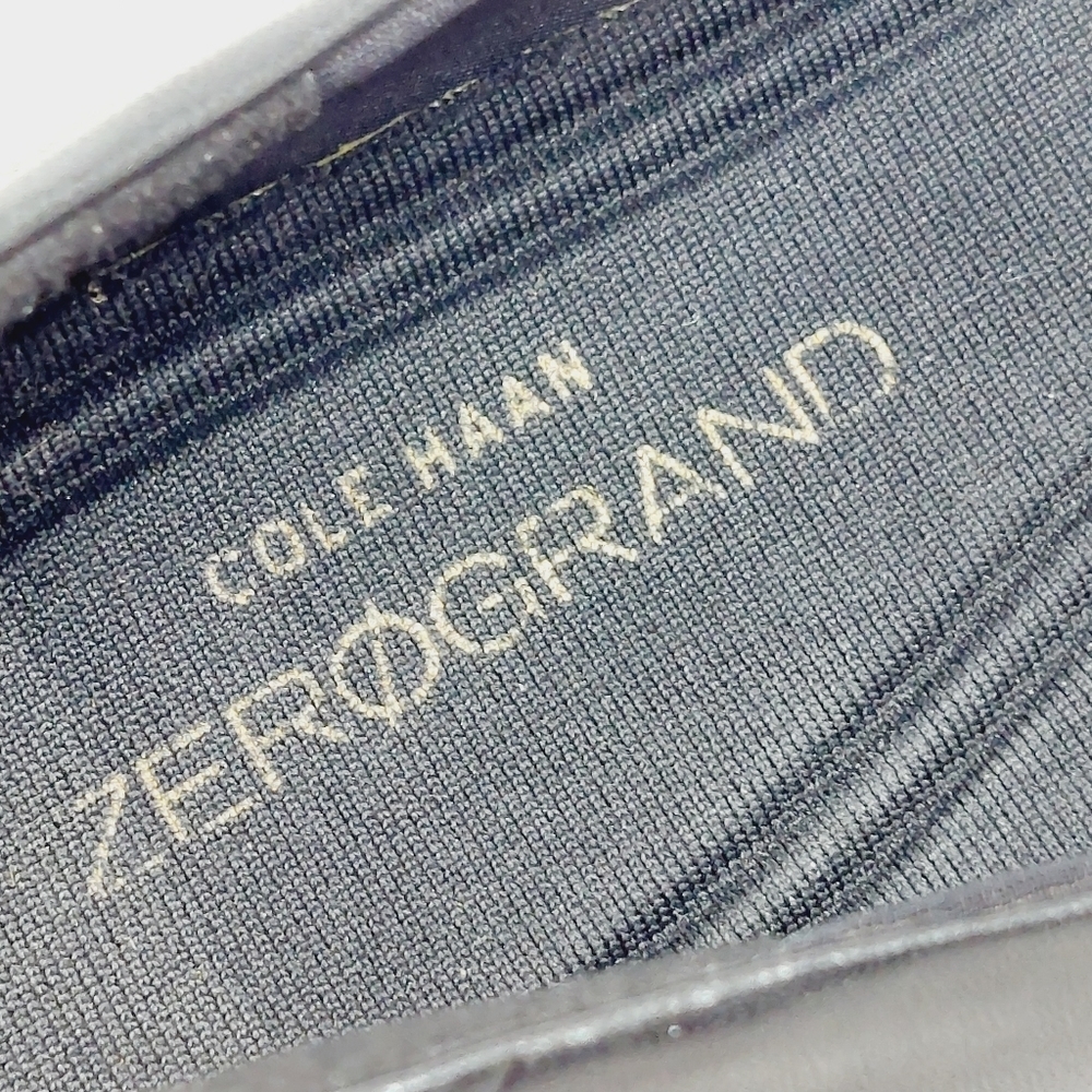 NEW Cole Haan Zerogrand Bow Skimmer Black Leather Slip On Pointy Toe Flats W593 - Picture 9 of 12
